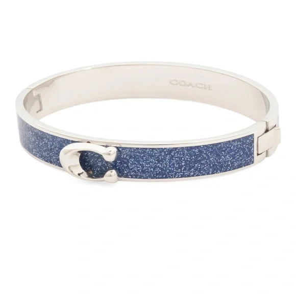 Coach Logo Blue and Silver Women's Bracelet - Picture 1 of 2